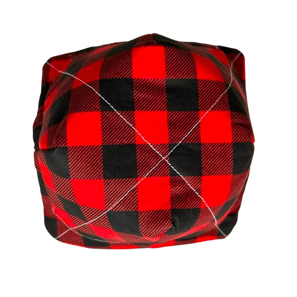 Hand Crafted Red Buffalo Plaid Microwave Bowl Cozy 100% Cotton
